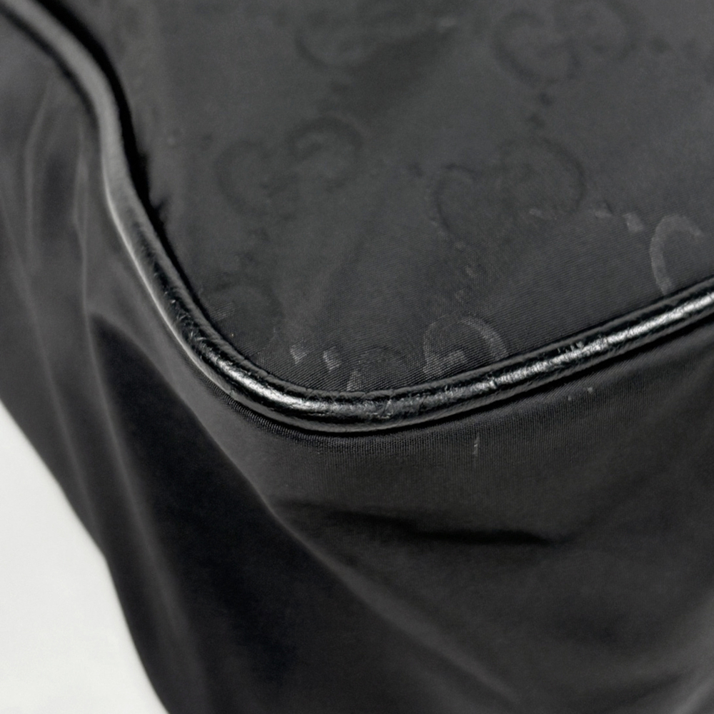 Gucci GG pattern shoulder bag, messenger nylon, black, 510335, women's. - Picture 3 of 7